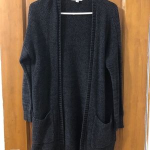 Charcoal longline cardigan